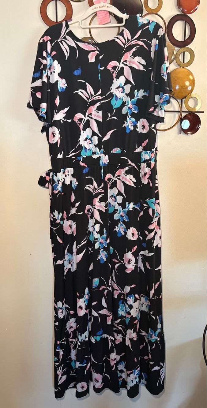 D40 Lane Bryant 18/20 floral faux wrap dress